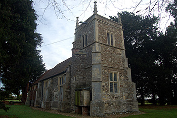 Hulcote church from the north-west December 2011